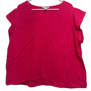 Three Dots women’s double gauze top. Size extra large